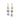 18K Triple Drop Earring in Blue Sapphire Earrings Page Sargisson 