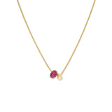 18K Gemstone Dual Bead Necklace with Ruby Necklaces Page Sargisson 