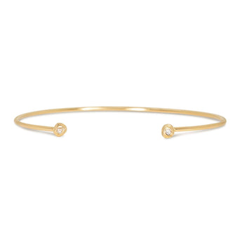 18K Diamond Dot Wire Cuff Bracelet Page Sargisson 