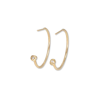 18K Wire Hoops Small Earrings Page Sargisson 