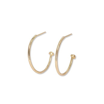18K Wire Hoops Small Earrings Page Sargisson 