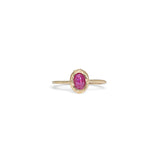 18K Oval Stone Ring in Ruby Rings Page Sargisson Stone Vertical 6 