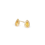 18K Teardrop Studs in Yellow Sapphire Earrings Page Sargisson 