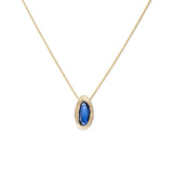 18K Freeform Slider Necklace in Dark Blue Sapphire Necklace Page Sargisson 
