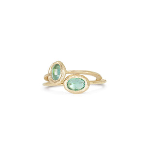 18K Oval Stone Ring in Emerald Rings Page Sargisson 