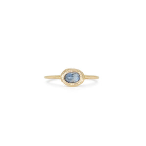 18K Oval Stone Ring in Denim Blue Sapphire Rings Page Sargisson Stone Horizontal 4 