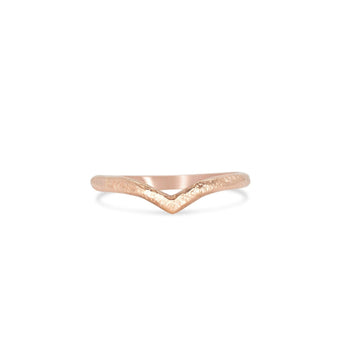 18K Textured Contour Band - Point wedding bands Page Sargisson 18kt Rose Gold 4 