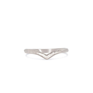 Platinum Textured Contour Band - Point wedding bands Page Sargisson 