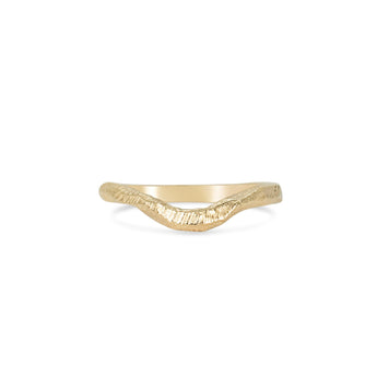 18K Textured Contour Band - Curved wedding bands Page Sargisson 18kt Yellow Gold 4 