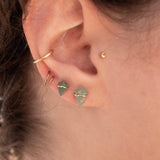 18K Kite Stud Earrings in Green Aventurine Earrings Gemorex 