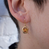18K Freeform Drop Earring in Orange Sapphire Earrings Page Sargisson 