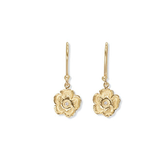 Sweet Pea Drop Earrings Earrings Page Sargisson 10KT Gold with Diamonds 