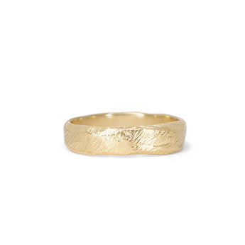 18K Carved Wedding Band 5mm wedding bands Page Sargisson 18K Yellow Gold 5 
