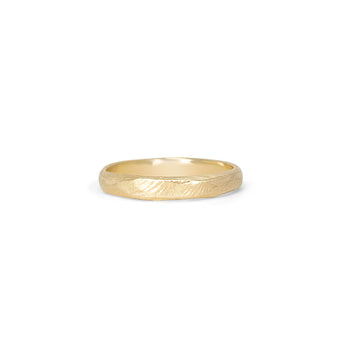 18K Carved Wedding Band 3mm wedding bands Page Sargisson 18K Yellow Gold 5 