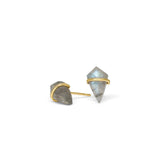 18K Kite Stud Earrings in Labradorite Earrings Gemorex Small 