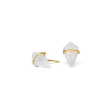 18K Kite Stud Earrings in Moonstone Earrings Gemorex Small 