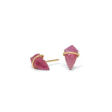18K Kite Stud Earrings in Ruby Earrings Gemorex Small 