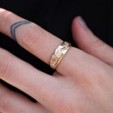 18K Geometric Mixed Band in White Diamonds Rings Page Sargisson 