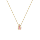18K Teardrop Slider Necklace in Pink Sapphire Necklace Page Sargisson 