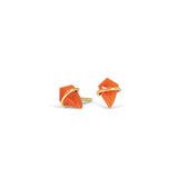 18K Kite Stud Earrings in Carnelian Earrings Gemorex Teeny 