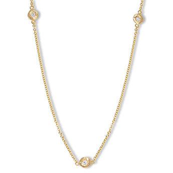 18K Diamonds by the Yard Necklace - 5 Diamonds Necklace Page Sargisson 