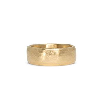 18K Smooth Cigar Band - Wide wedding bands Page Sargisson 
