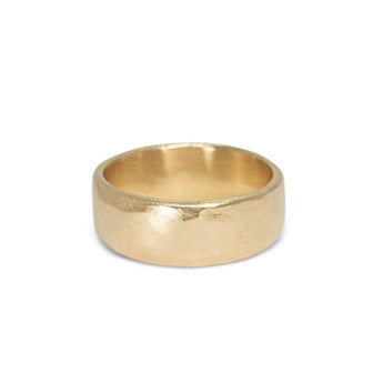 18K Smooth Cigar Band - Wide wedding bands Page Sargisson 