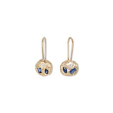 18K Geometric Blue Sapphire and Diamond Earrings Earrings Page Sargisson 