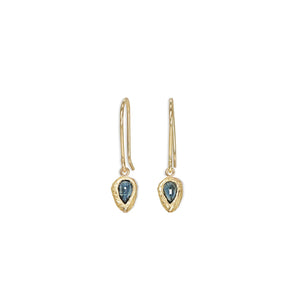 18K Teardrop Earrings in Blue Sapphire Earrings Page Sargisson 