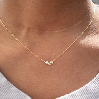 18K Triple Diamond Dot Necklace Necklace Page Sargisson 