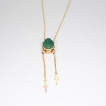 Vintage Slider Necklace with Jade Scarab Page Sargisson 