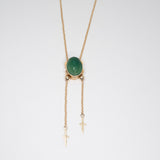 Vintage Slider Necklace with Jade Scarab Page Sargisson 