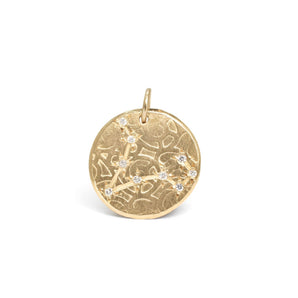 10K Zodiac Diamond Constellation Charms Necklace Page Sargisson Pisces 10 Karat Gold with Diamonds 