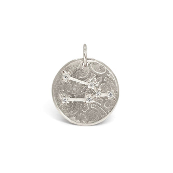 Silver Zodiac Diamond Constellation Charms Necklace Page Sargisson Taurus Sterling Silver with Diamonds 
