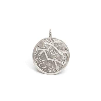 Silver Zodiac Diamond Constellation Charms Necklace Page Sargisson Gemini Sterling Silver with Diamonds 