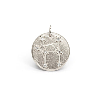 Silver Zodiac Diamond Constellation Charms Necklace Page Sargisson Cancer Sterling Silver with Diamonds 