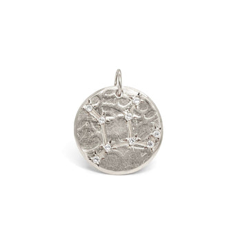 Silver Zodiac Diamond Constellation Charms Necklace Page Sargisson Virgo Sterling Silver with Diamonds 