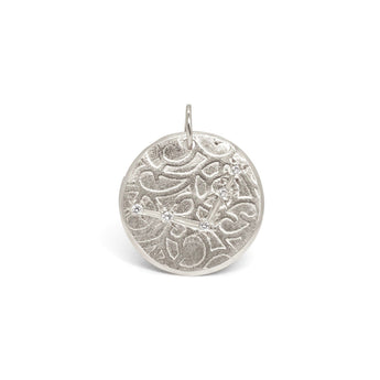 Silver Zodiac Diamond Constellation Charms Necklace Page Sargisson Libra Sterling Silver with Diamonds 