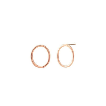 18K Small Oval Post Earring Earrings Page Sargisson 18K Rose Gold 
