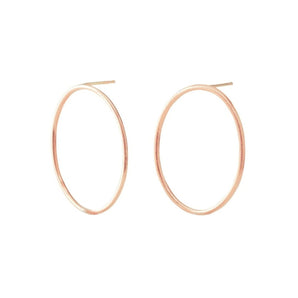18K Large Oval Post Earring Earrings Page Sargisson 18K Rose Gold 