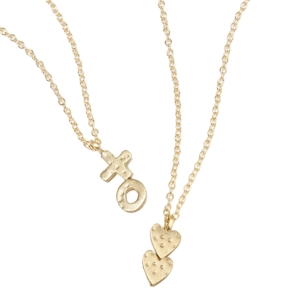 Double Teeny Tiny Necklaces - Birthstone Charm For Mom