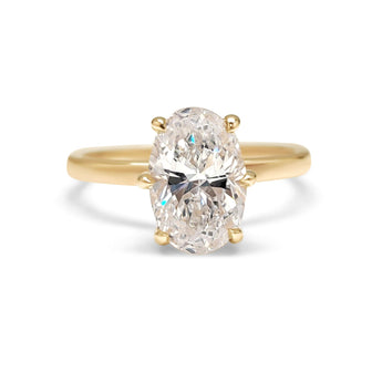 The Hoyt Engagement Ring Setting with Pavé Gallery Engagement Ring Page Sargisson 18K Yellow Gold Oval 