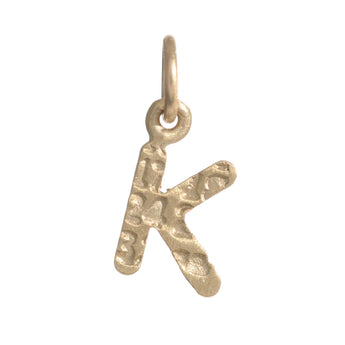 Block Letter Charm Necklace Page Sargisson 10K Gold K 