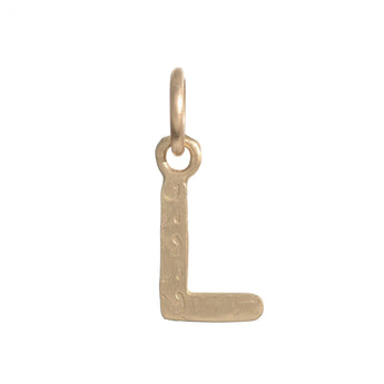 Block Letter Charm Necklace Page Sargisson 10K Gold L 