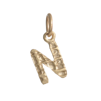 Block Letter Charm Necklace Page Sargisson 10K Gold N 
