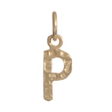 Block Letter Charm Necklace Page Sargisson 10K Gold P 
