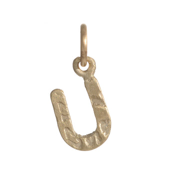 Block Letter Charm Necklace Page Sargisson 10K Gold U 
