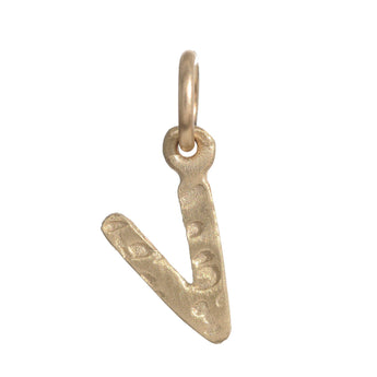 Block Letter Charm Necklace Page Sargisson 10K Gold V 