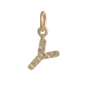 Block Letter Charm Necklace Page Sargisson 10K Gold Y 