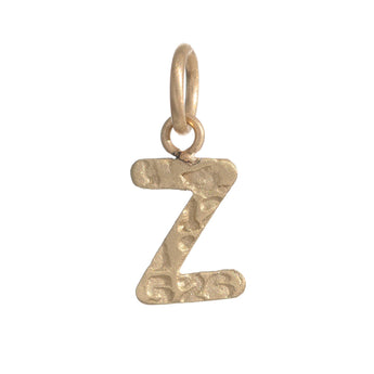 Block Letter Charm Necklace Page Sargisson 10K Gold Z 